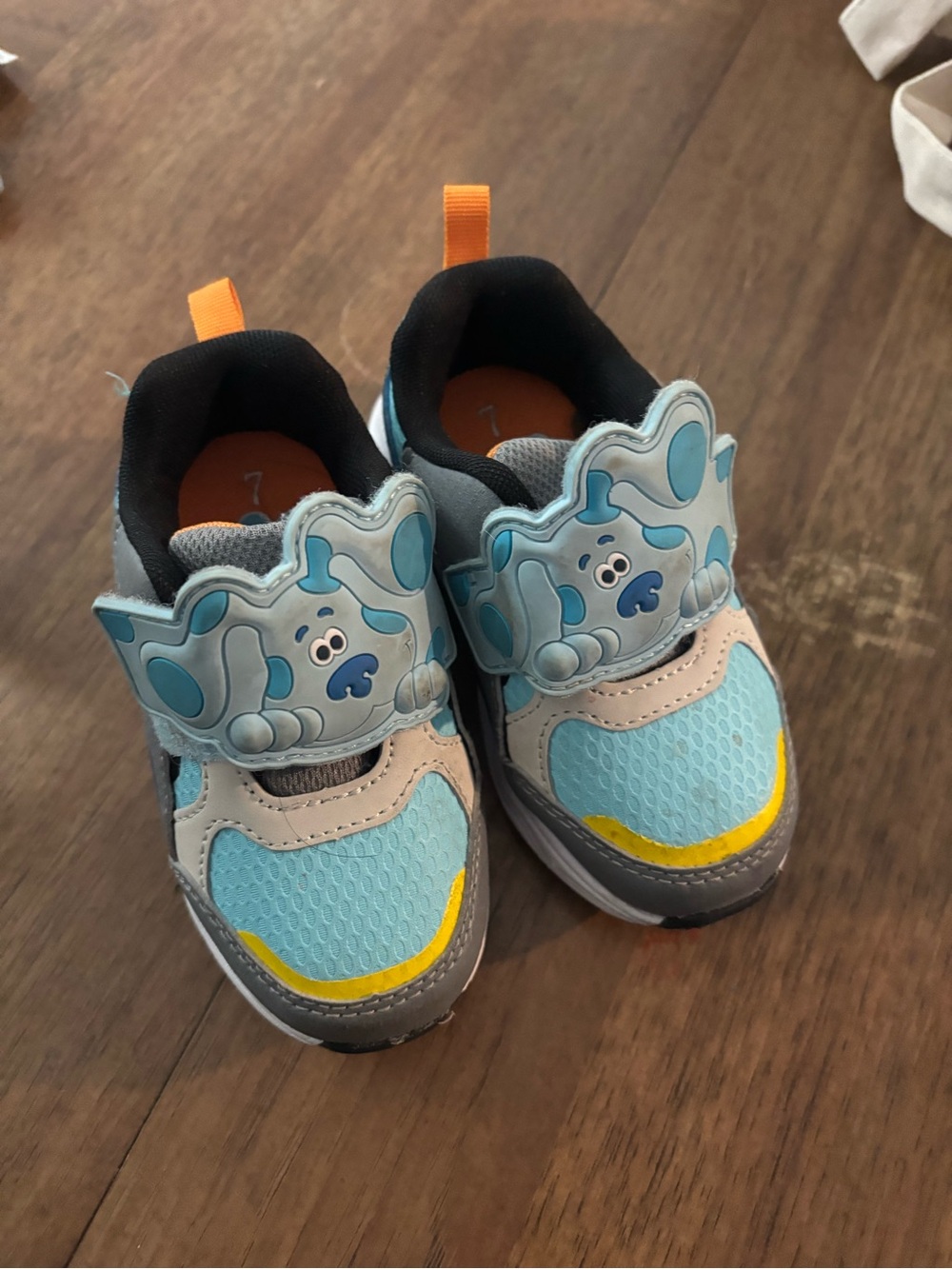 Kids Light Blue Decorative Velcro Sneakers